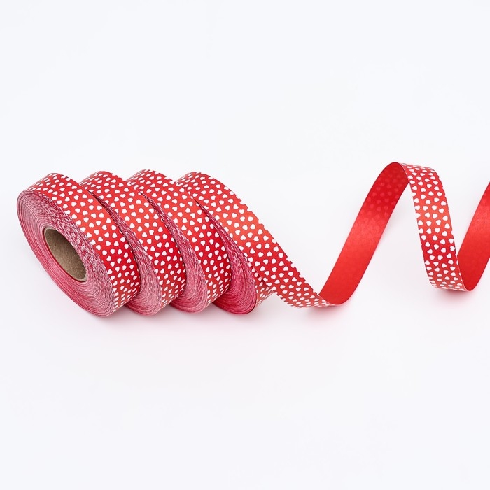 Лента Лента "Аmore" для декора и подарков, красная, 2 см х 45 м