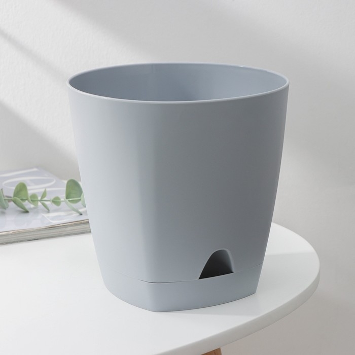 Горшок для цветов с прикорневым поливом Amsterdam, 2,5 л, d=17 см, h=16,5 см, цвет серый Горшок для цветов с прикорневым поливом Amsterdam, 2,5 л, d=17 см, h=16,5 см, цвет серый