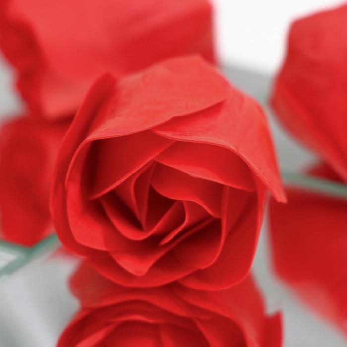 Мыльные розочки, красные, набор 6 шт. Мыльные розочки, красные, набор 6 шт.