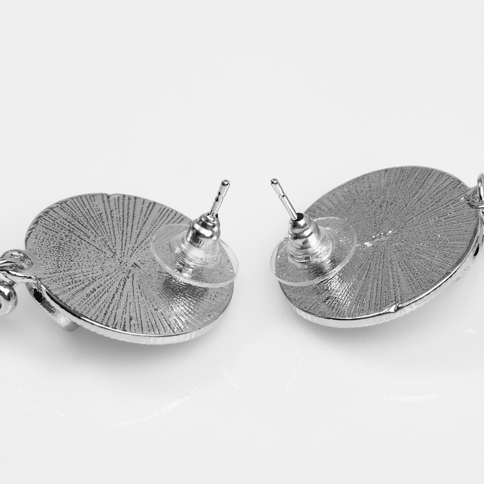 Серьги с жемчугом Серьги с жемчугом "Капли" буря, цвет серебро