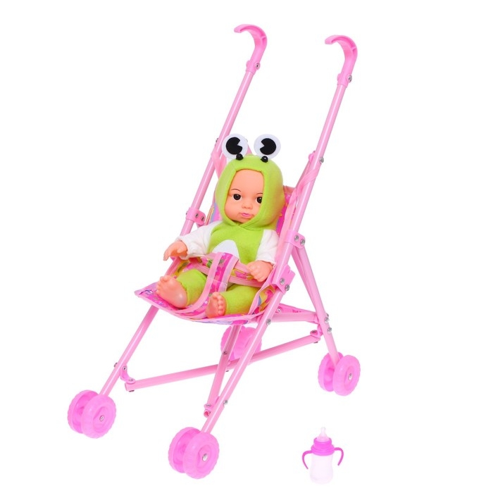 Пупс «Мой малыш», в костюмчике, с коляской и аксессуарами, МИКС Пупс «Мой малыш», в костюмчике, с коляской и аксессуарами, МИКС