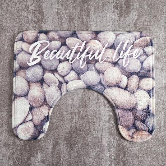 Коврик для ванной Этель Коврик для ванной Этель "Beautiful life", 50х40 см, велюр