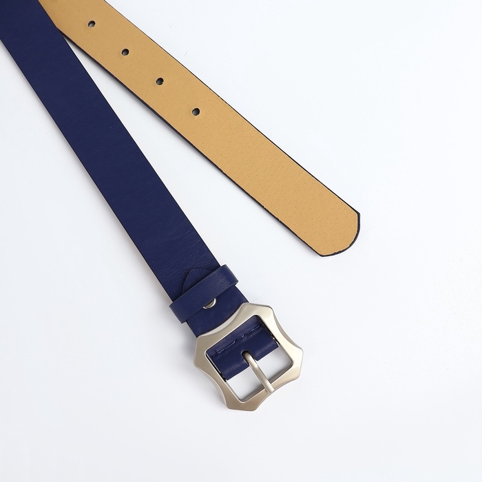 Ремень женский, ширина 2,5 см, винт, пряжка металл, цвет синий Ремень женский, ширина 2,5 см, винт, пряжка металл, цвет синий