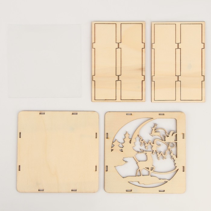 Новогодняя роспись по дереву «Новый год! Олени», со светящимся песком Новогодняя роспись по дереву «Новый год! Олени», со светящимся песком