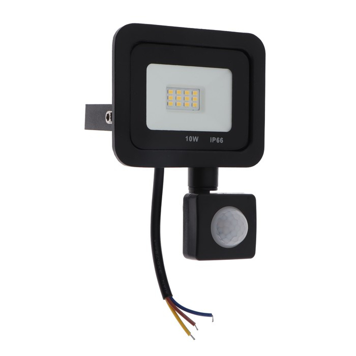 Прожектор светодиодный, 10 Вт, 900 Лм, 4000К, Датчик движения, IP66 Прожектор светодиодный, 10 Вт, 900 Лм, 4000К, Датчик движения, IP66