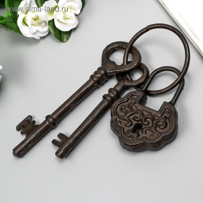 Сувенир металл  Сувенир металл "Замок и два ключа" 23х7,5 см