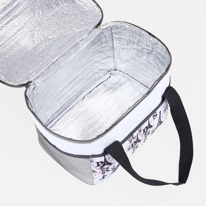 Термосумка на молнии, объём 10л, цвет серый Термосумка на молнии, объём 10л, цвет серый