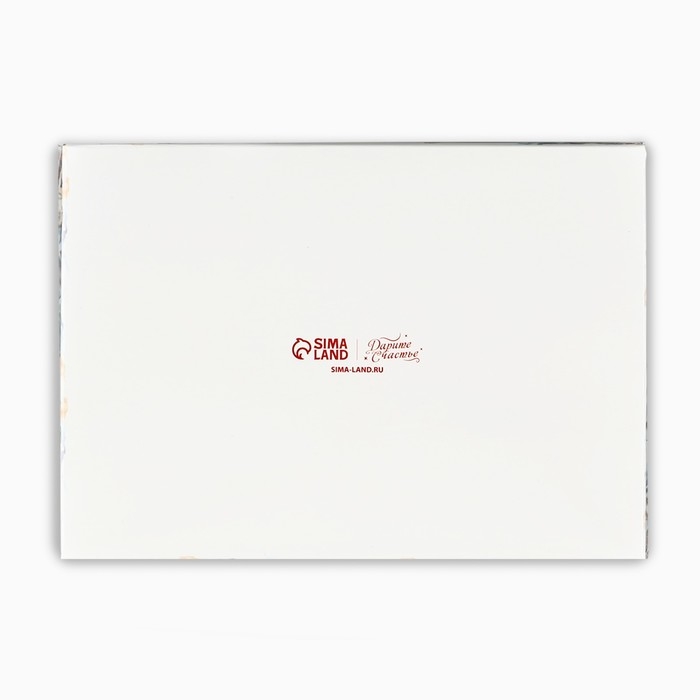 Коробка под 6 конфет с ячейками «Снежный городок», 10 х 14.5 х 3 см, Новый год