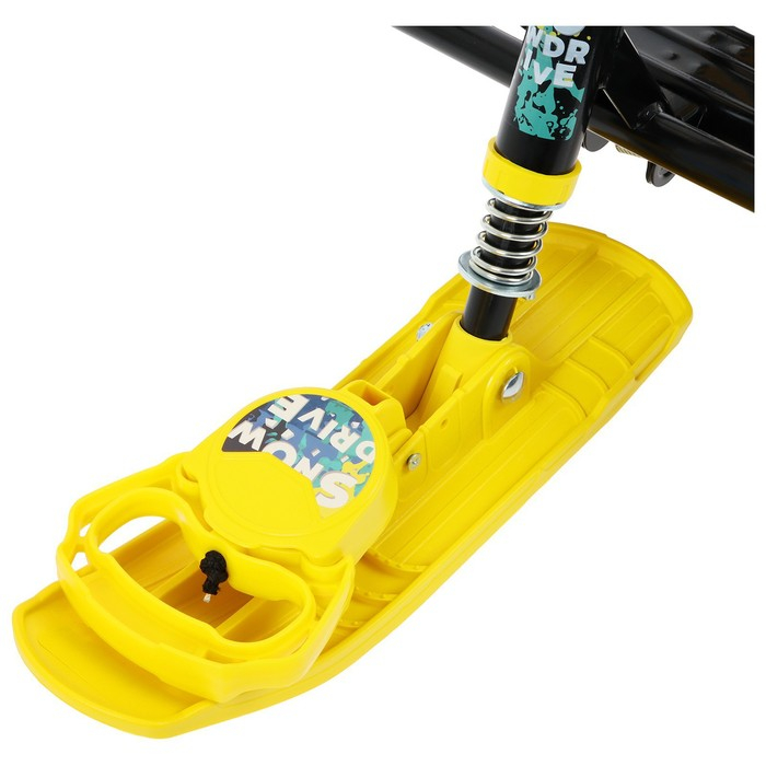 Снегокат «Тимка спорт 4-1 Зимний спорт», ТС4-1/С, со спинкой и ремнём безопасности, цвет чёрный/жёлтый Снегокат «Тимка спорт 4-1 Зимний спорт», ТС4-1/С, со спинкой и ремнём безопасности, цвет чёрный/жёлтый