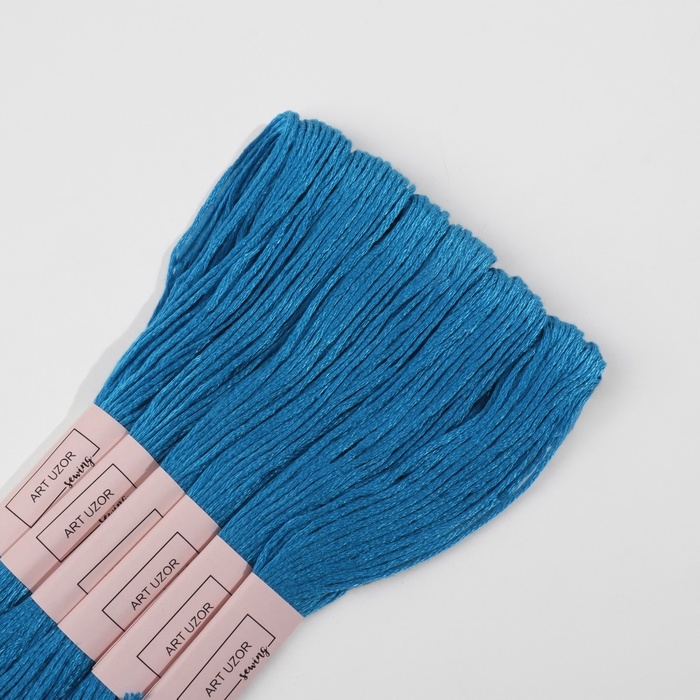 Набор ниток мулине №3843, 8 ± 1 м, 6 шт, цвет ярко-голубой Набор ниток мулине №3843, 8 ± 1 м, 6 шт, цвет ярко-голубой