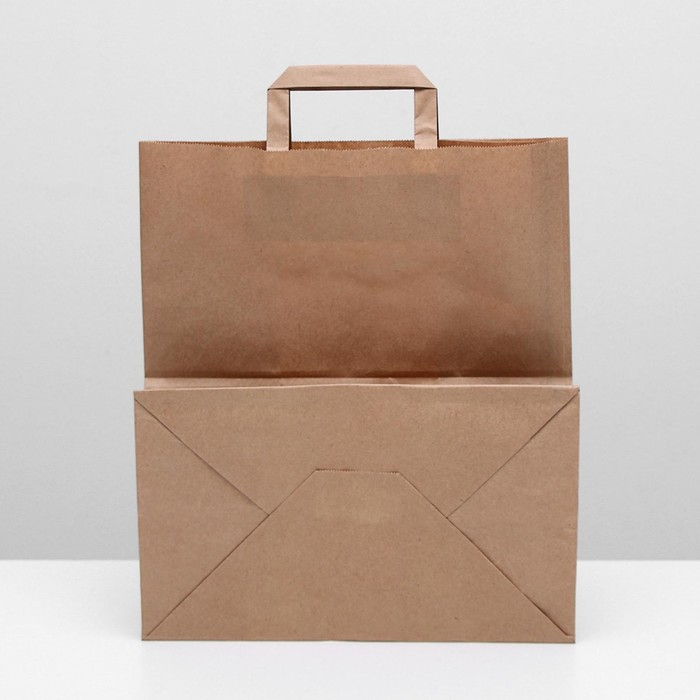 Пакет крафт без печати 32 х 20 х 37 см, плоская ручка, набор 20 шт. Пакет крафт без печати 32 х 20 х 37 см, плоская ручка, набор 20 шт.