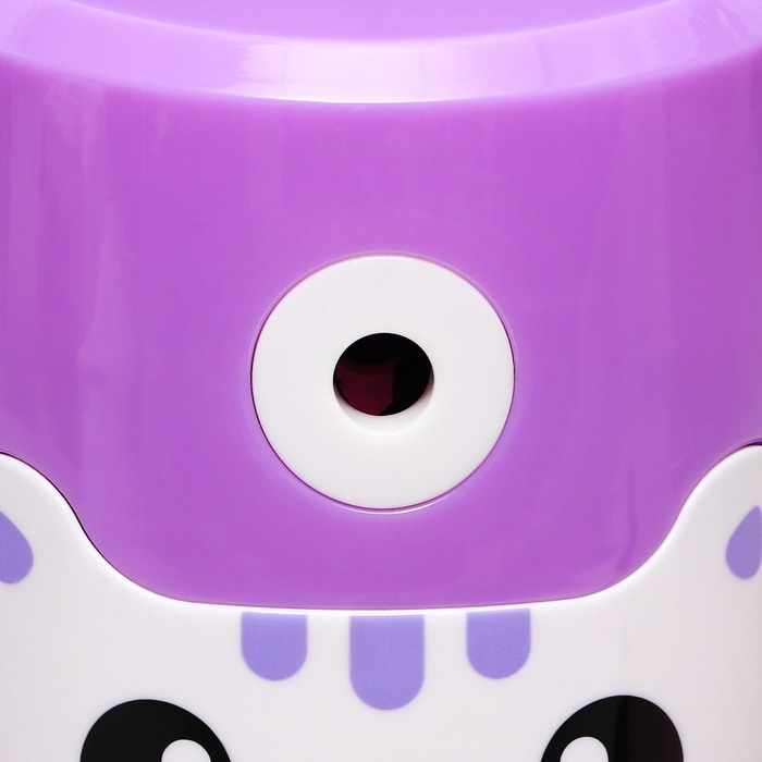 Точилка механическая с контейнером, Котик фиолетовый