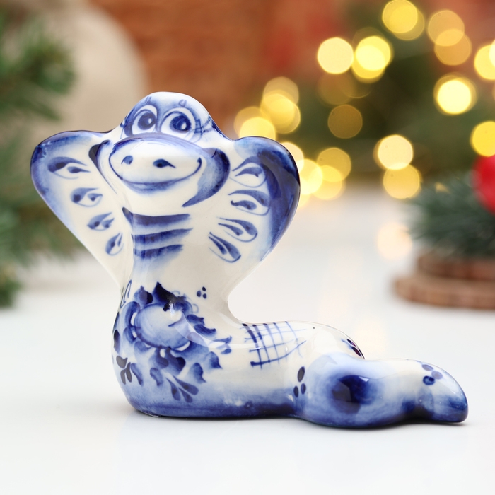 Сувенир Сувенир "Змея Василиса", гжель, 8 см