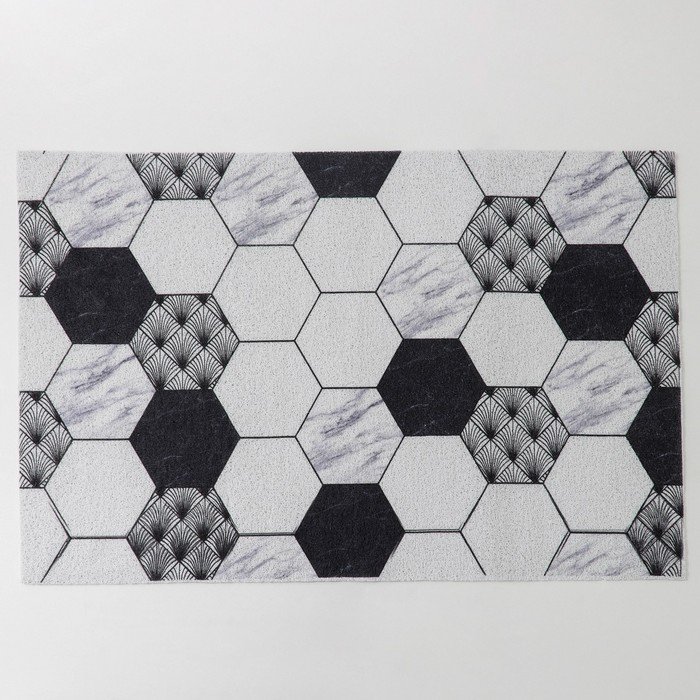 Коврик придверный грязезащитный Доляна «Мрамор», вырезной, 80×120 см, цвет серый Коврик придверный грязезащитный Доляна «Мрамор», вырезной, 80×120 см, цвет серый