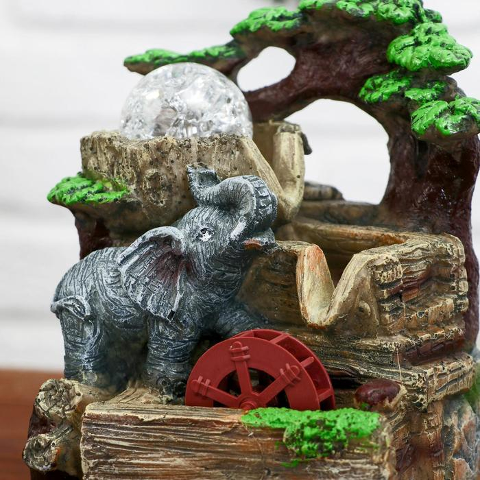 Фонтан Фонтан "Слоник у скал" 11х13х20 см (с подсветкой)