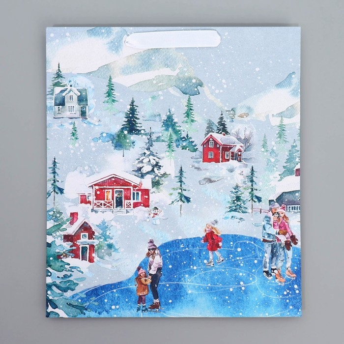 Пакет подарочный новогодний крафтовый вертикальный «Чудеса случаются», M 26 х 30 х 9 см, Новый год Пакет подарочный новогодний крафтовый вертикальный «Чудеса случаются», M 26 х 30 х 9 см, Новый год