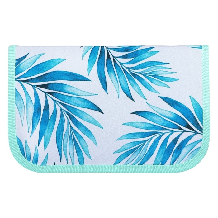 Пенал 1 секция, 130 х 210 х 40 мм, 2 откидные планки, тканевый, Calligrata TOP, Content  Пенал 1 секция, 130 х 210 х 40 мм, 2 откидные планки, тканевый, Calligrata TOP, Content "Тропики"