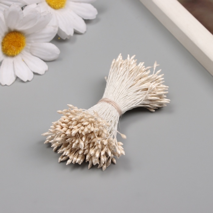 Тычинки для искусственных цветов глянец "Рисинки" рисовый набор 360 шт длина 6 см