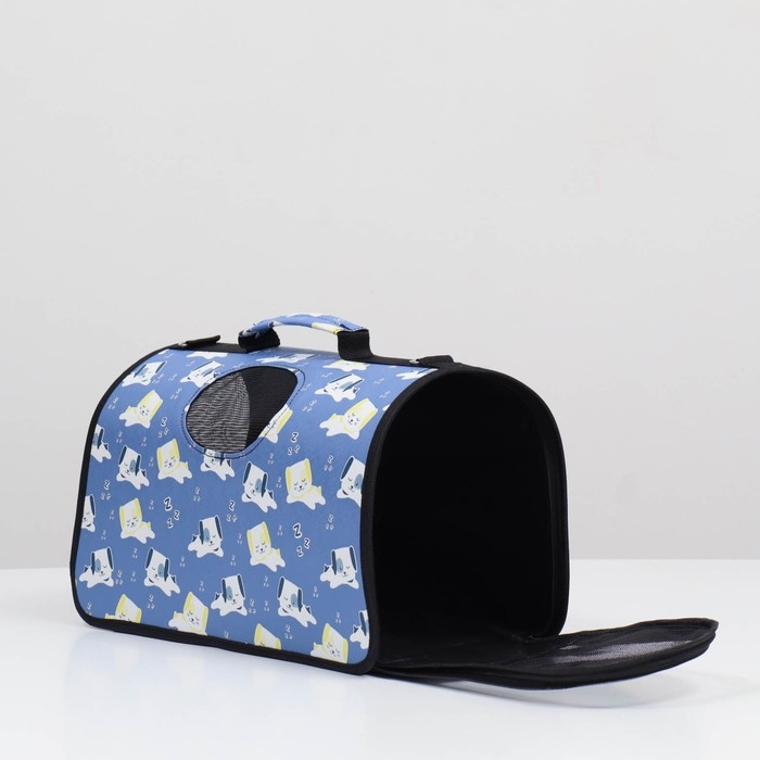 Сумка - переноска животных Сумка - переноска животных "Щенки", голубая, размер S, 37,5 х 17 х 22 см 9897528