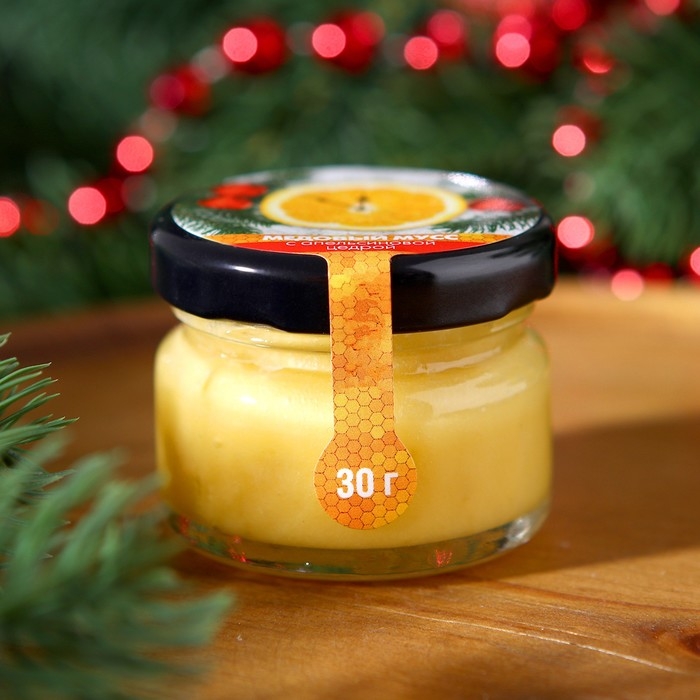 Новый год. Медовый мусс «Часики», с апельсиновой цедрой, 30 г Новый год. Медовый мусс «Часики», с апельсиновой цедрой, 30 г