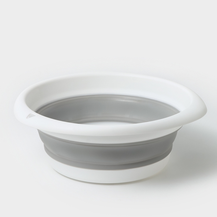 Таз складной «Флекс», 5.5 л, 32.5×33×4,.5 см, цвет смоки Таз складной «Флекс», 5.5 л, 32.5×33×4,.5 см, цвет смоки