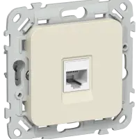 FLITE Розетка компьютерная RJ45 категория 5Е UTP РК5е-1-0-ФлСл сливочный IEK