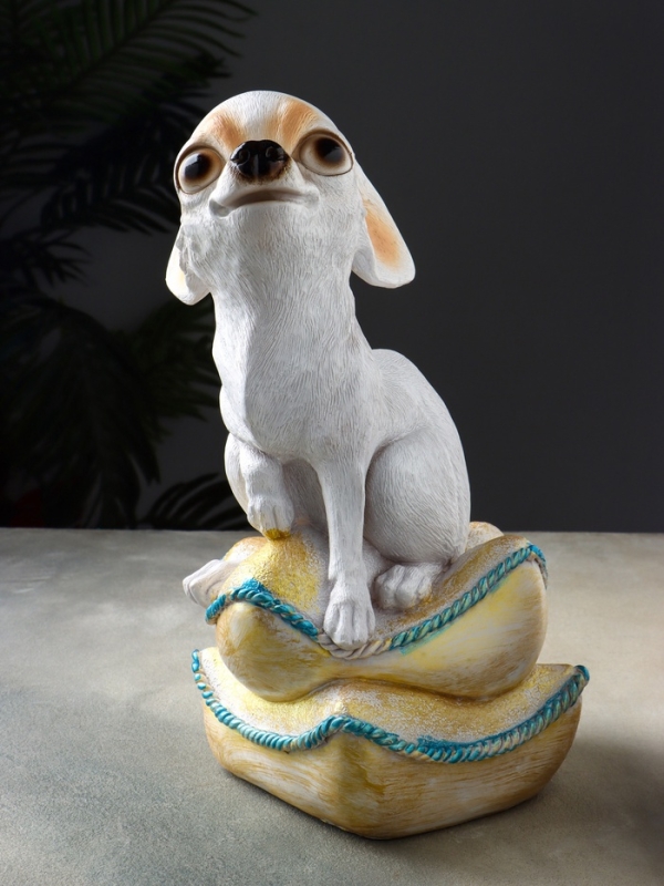 Копилка  "Чихуа на подушке" 33х20х20 см, белый