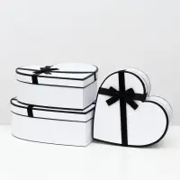 Набор подарочных коробок 3 в 1 &laquo;Сердца&raquo;, 33&times;32&times;11.5 - 26&times;25&times;9.5 см