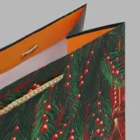 Пакет подарочный &laquo;Новогодние золотые шары&raquo;, 26&times;12&times;32 см