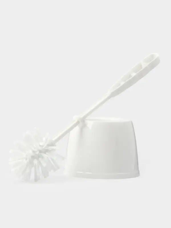 Ёршик для унитаза &laquo;Блеск. Эконом&raquo;, 12.5&times;12.5&times;37.5 см, с подставкой, белый