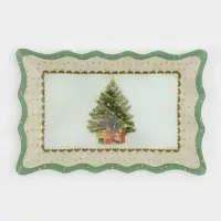 Блюдо прямоугольное "Рождественская ель" 29,5х19,5 см