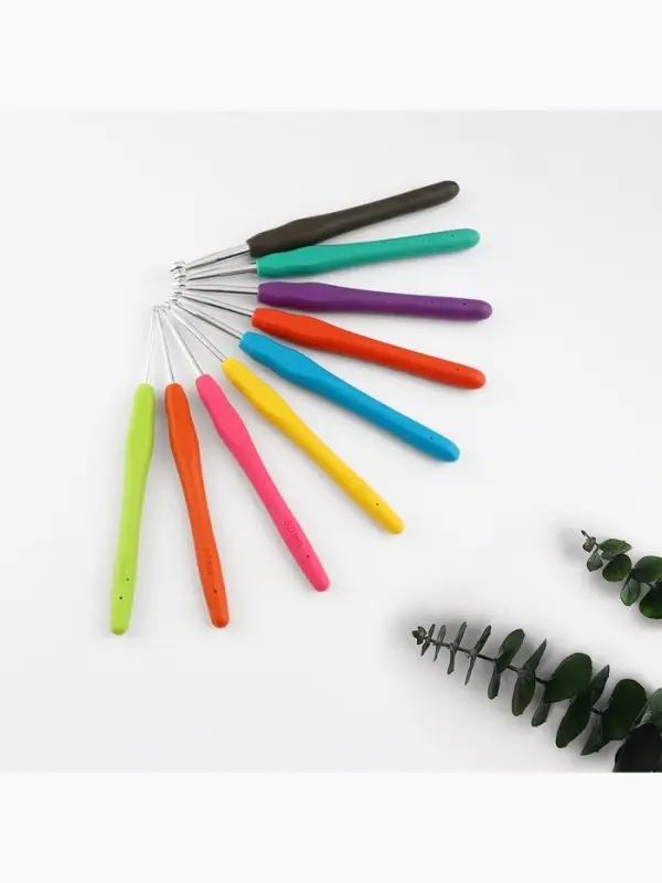 Набор крючков для вязания, d=2-6 мм, 14 см, 9 шт., разноцветный