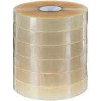 Клейкая лента упаковочная 48ммх990мх45мкм, прозрачная 6 шт/уп(белая втулка)