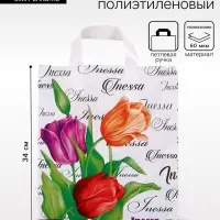 Пакет &laquo;Инесса&raquo;, полиэтиленовый с петлевой ручкой, 28&times;34 см, 60 мкм