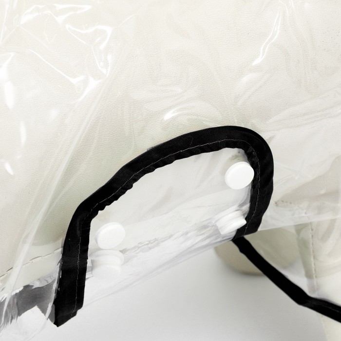 Дождевик для собак, размер S  (ДС 22, ОГ 35-38, ОШ 36 см), чёрный