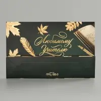 Пакет подарочный ламинированный &laquo;Любимому учителю&raquo;, 22.3&times;9&times;35 см