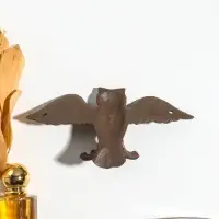 Крючки настенные &laquo;Летящая сова&raquo;, ключница декоративная, чугун, 17.7&times;9.5&times;3.8 см