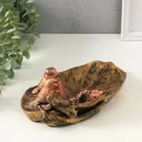 Подставка для мелочей &laquo;Птички&raquo;, гипс под бронзу, 10&times;25&times;20 см