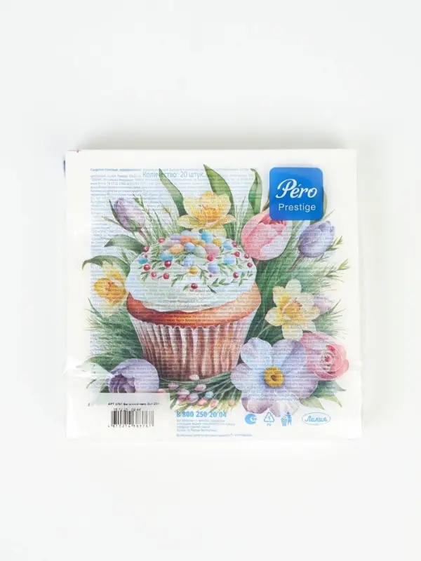 СФ Pero Prestige 33х33 "Весенний кекс" 3слоя 20л, 12 в тр. уп.