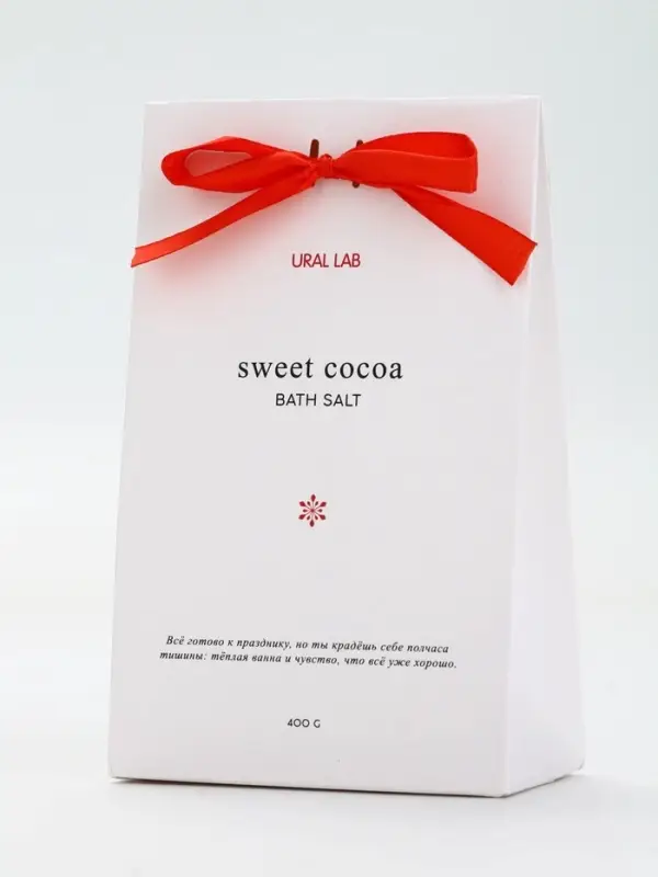 Соль для ванны в коробке, аромат сладкого какао, 400 г, URAL LAB Соль для ванны в коробке, аромат сладкого какао, 400 г, URAL LAB