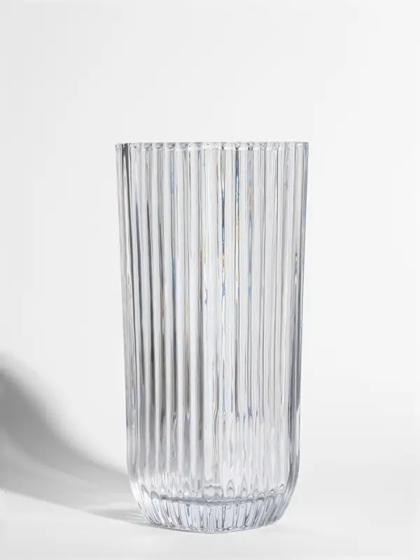 Ваза для цветов &laquo;Эдисон&raquo;, полосы, 29&times;11.5 см, стекло, прозрачная