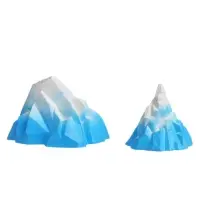 Набор декора для аквариума &laquo;Скалы&raquo;, 6 см и 10 см, голубой