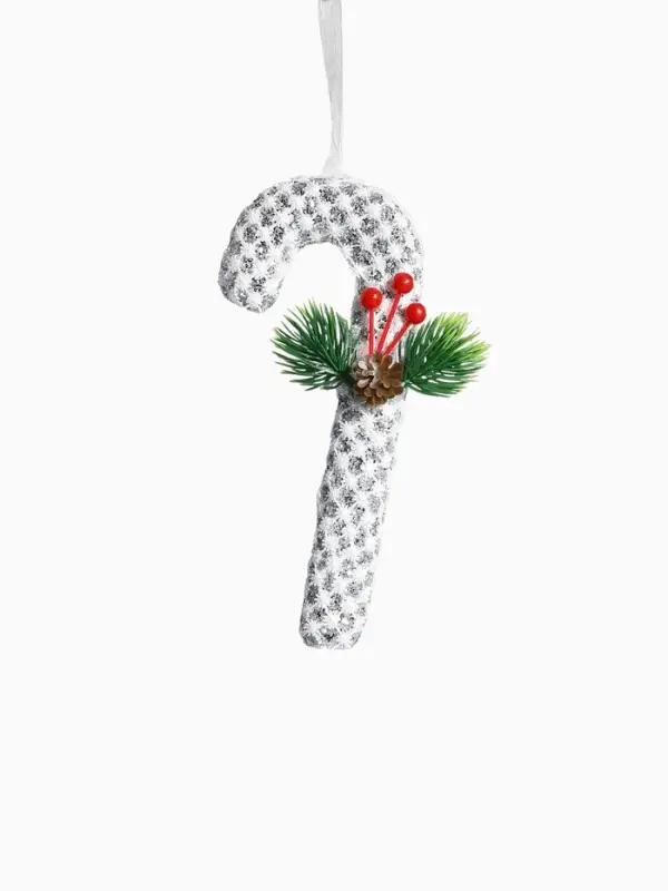 Ёлочная игрушка &laquo;Леденец &raquo; блеск, 7&times;15 см, белый