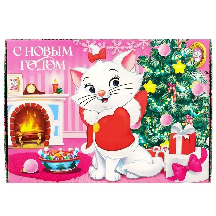 Коробка подарочная «С Новым годом», 21×15×5 см, Коты аристократы
