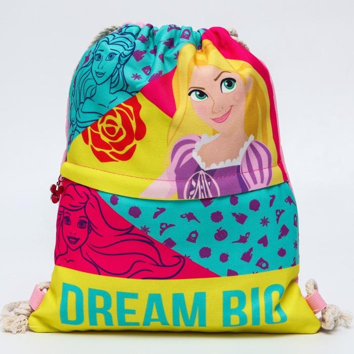 Мешок для обуви с карманом, 28х37 см, Принцессы Мешок для обуви с карманом, 28х37 см, Принцессы