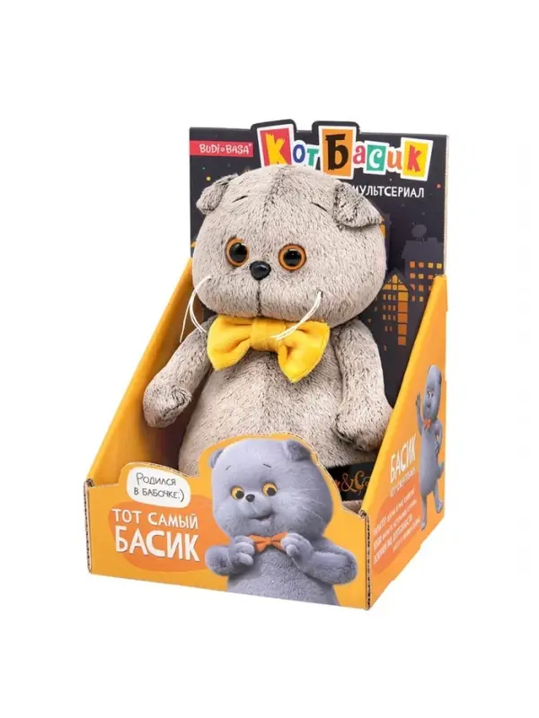 Мягкая игрушка &laquo;Кот Басик в галстуке - бабочке&raquo;, 19 см