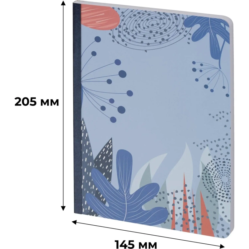 Тетрадь общая  Attache Selection Navy nature Голубой А5 80л клетка, ШКС