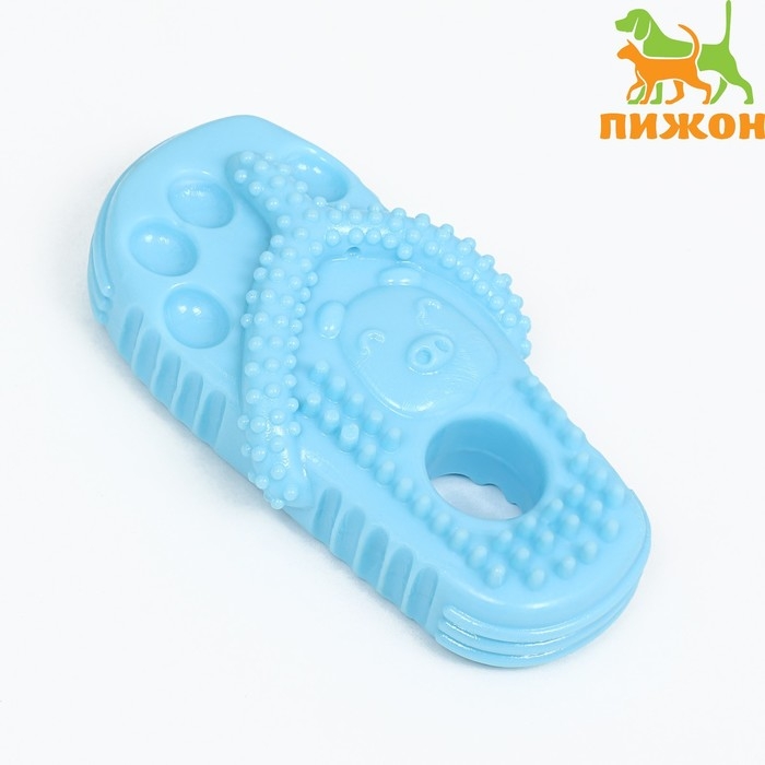 Игрушка для собак  Игрушка для собак "Шлёпка", TPR,  массажная, 12 х 6,2 см, голубая