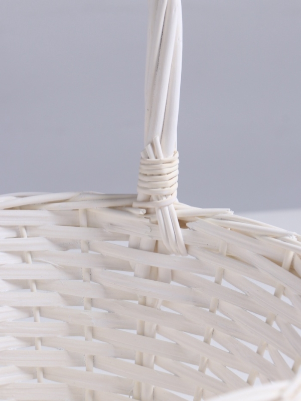 Корзина 27х27х14х43см, ива, белая