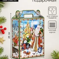 Подарочная новогодняя коробка &laquo;Экспресс&raquo;, для сладких подарков, 16.8&times;7&times;25 см
